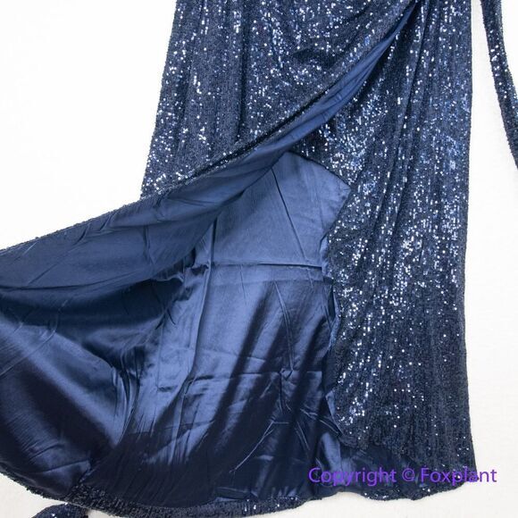 New! City Chic Athena Maxi sequin Dress navy blue, size 24 - Picture 9 of 16
